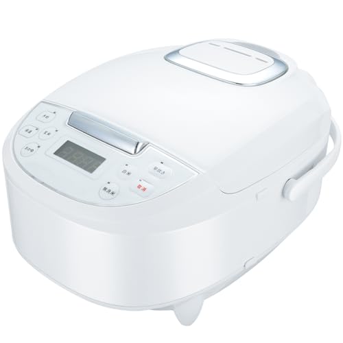 [東京Deco] 多機能炊飯器 5合炊き 炊飯ジャー 厚釜 マイコン式 ホワイト 5種類メニュー(白米/早炊き/無洗米/玄米/おかゆ) 蒸し料理 予約機能 12時間保温 着脱式 丸洗い可能 一人暮らし 調理鍋 炊飯器 炊飯ジャー スチーム皿付属 d000